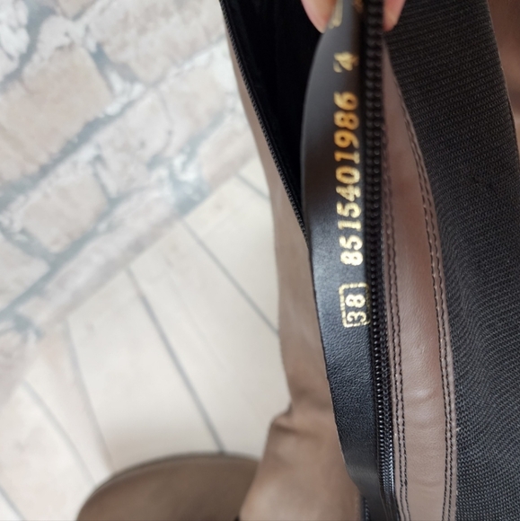 Remonte Leather Riding Boots Taupe Embre Almond Toe Size 38 = 7/7.5 Equestrian - Picture 4 of 16